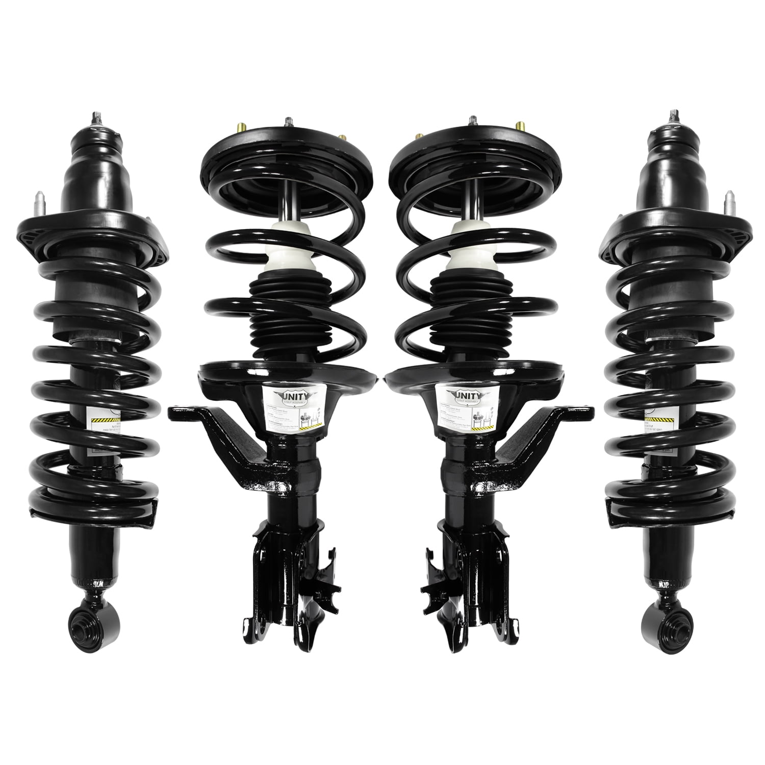 Unity Automotive Front & Rear Complete Strut Assembly Kit Fits 2003-2005 Honda Civic, 4-11631-15381-001