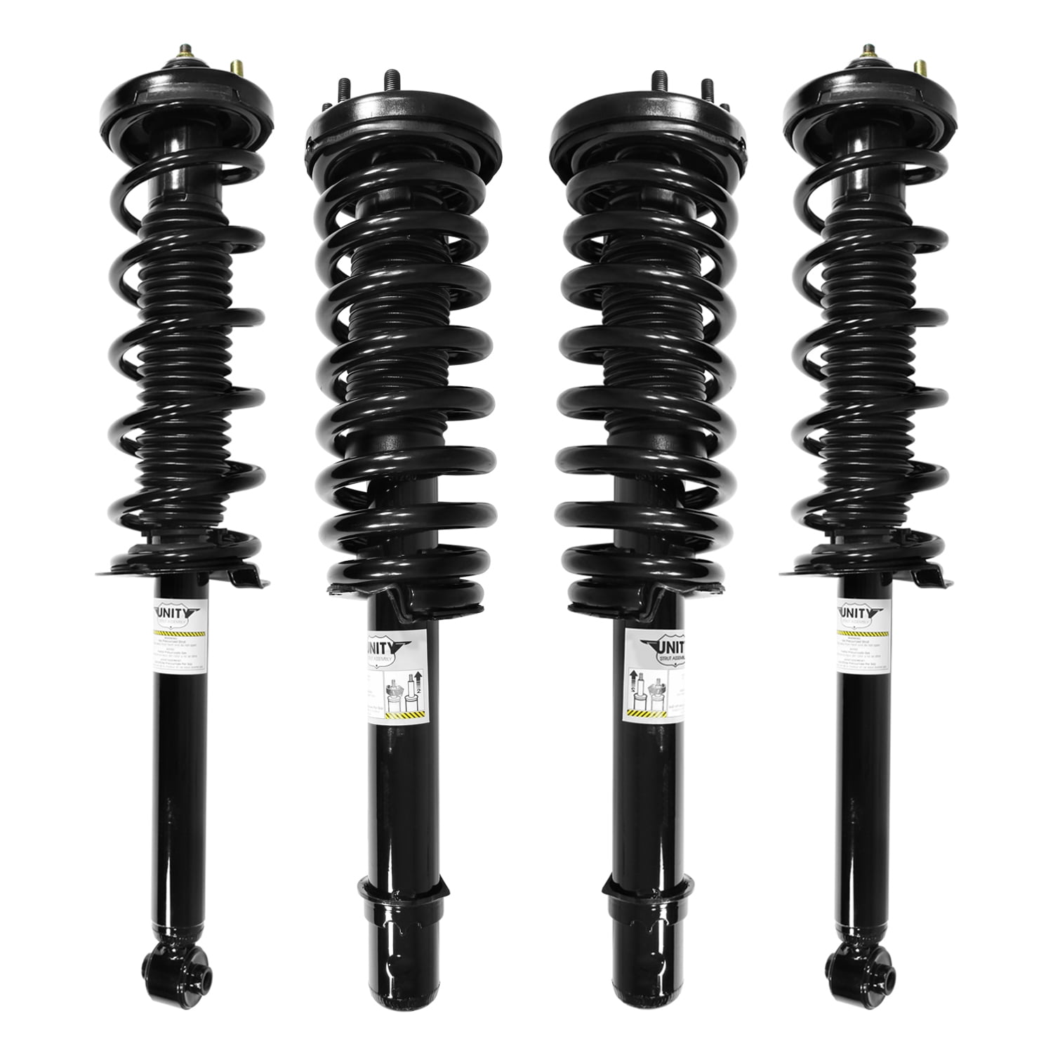 Unity Automotive Front & Rear Complete Strut Assembly Kit Fits 2003-2007 Honda Accord, 4-11871-15050-001