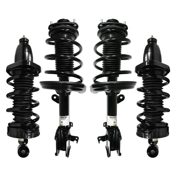 Unity Automotive Front & Rear Complete Strut Assembly Kit Fits 2006-2014 Honda Ridgeline, 4-11505-15123-001