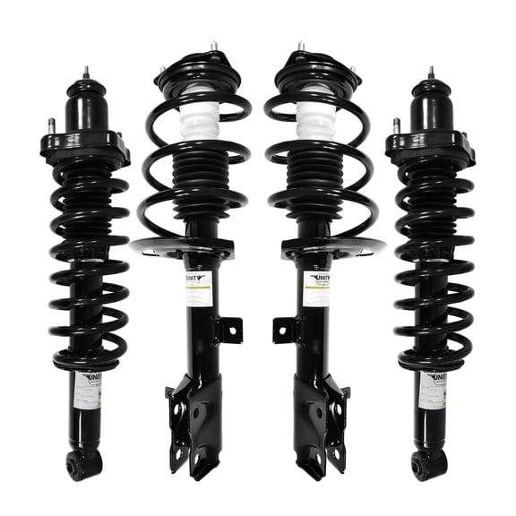 Unity Automotive Front & Rear Complete Strut Assembly Kit Fits 2007-2012 Dodge Caliber, 4-11581-15580-001