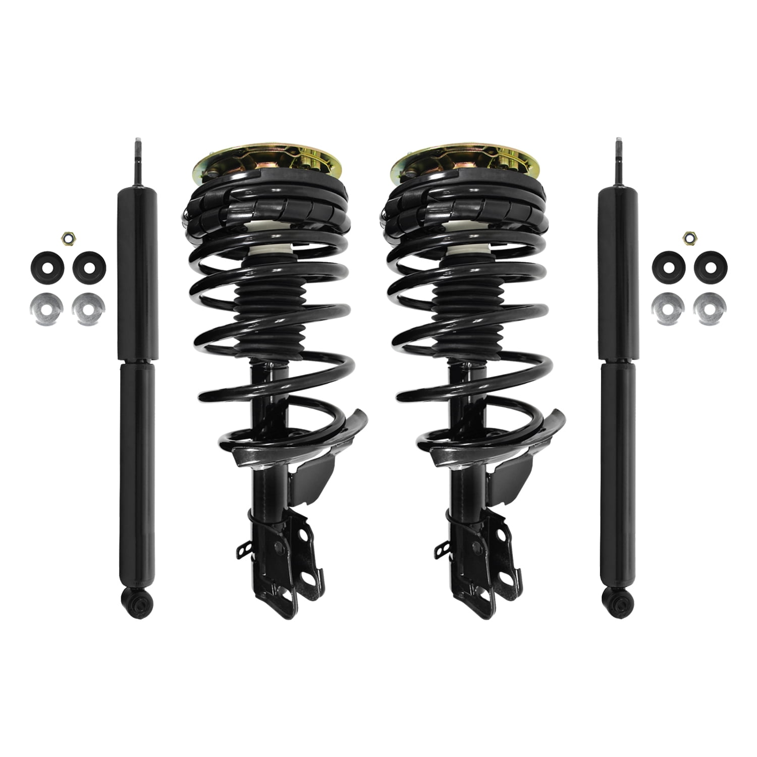 Unity Automotive Front & Rear Complete Strut Assembly Shock Kit Fits 1984-1985 Buick Skylark, 4-11250-251150-001