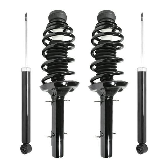 Unity Automotive Front & Rear Complete Strut Assembly Shock Kit Fits 1998-2010 Volkswagen Beetle, 4-11100-257010-001
