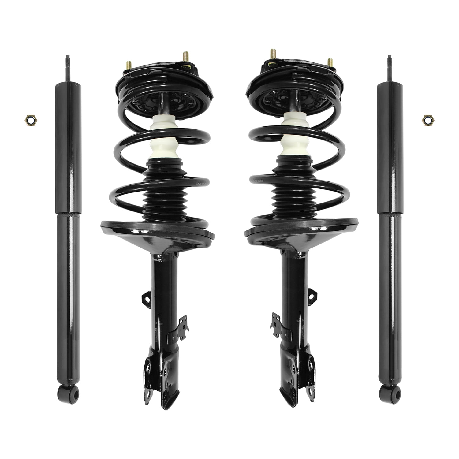 Unity Automotive Front & Rear Complete Strut Assembly Shock Kit Fits 2001-2005 Toyota RAV4, 4-11257-259820-001