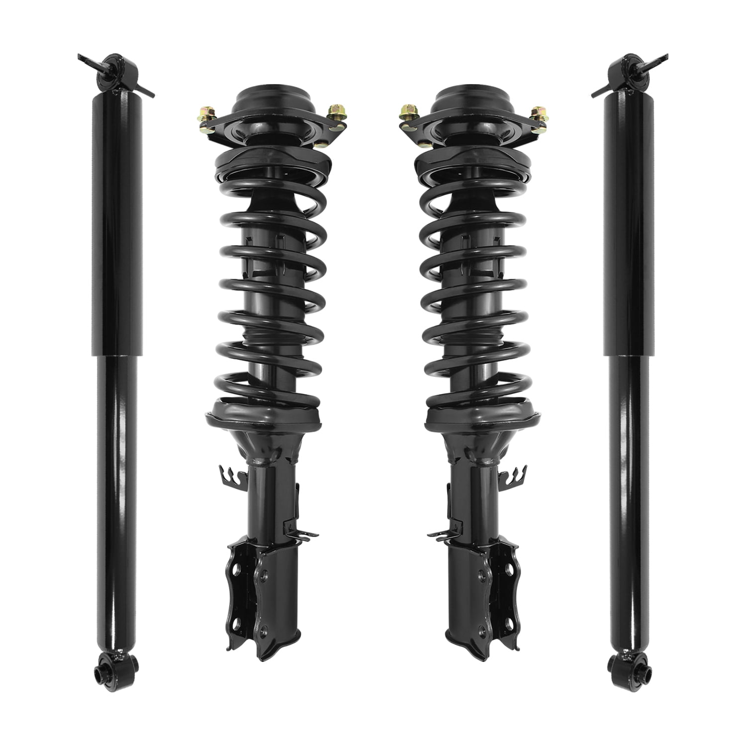 Unity Automotive Front & Rear Complete Strut Assembly Shock Kit Fits 2002-2005 Kia Rio, 4-11127-259380-001
