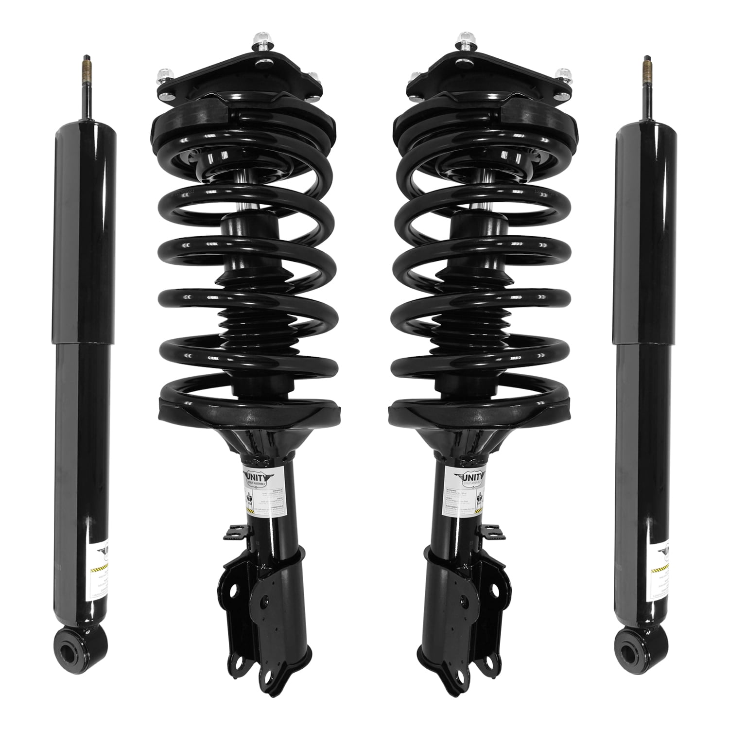 Unity Automotive Front & Rear Complete Strut Assembly Shock Kit Fits 2002-2005 Kia Sedona, 4-11953-259830-001