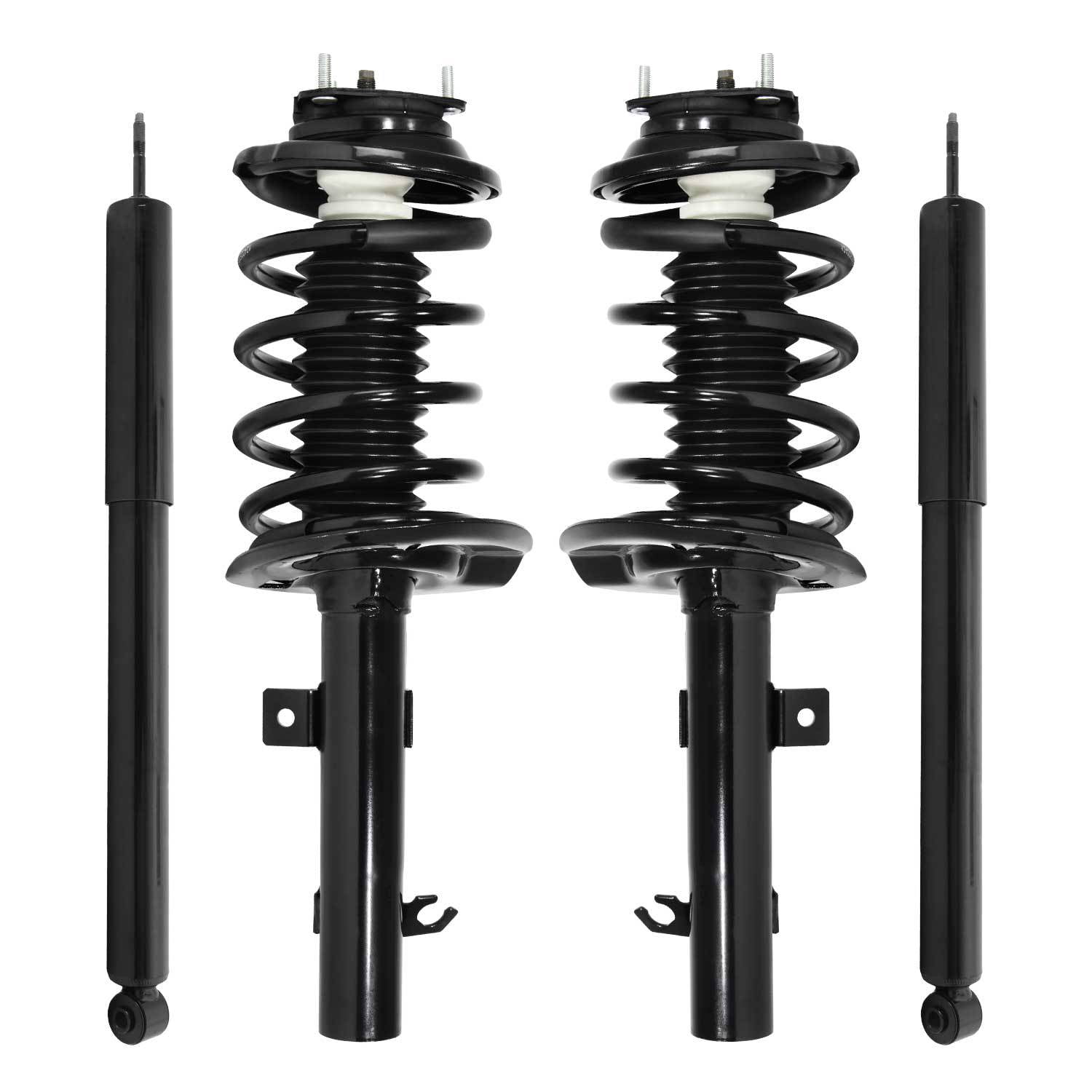 Unity Automotive Front & Rear Complete Strut Assembly Shock Kit Fits 2006-2011 Ford Focus, 4-11083-252030-001