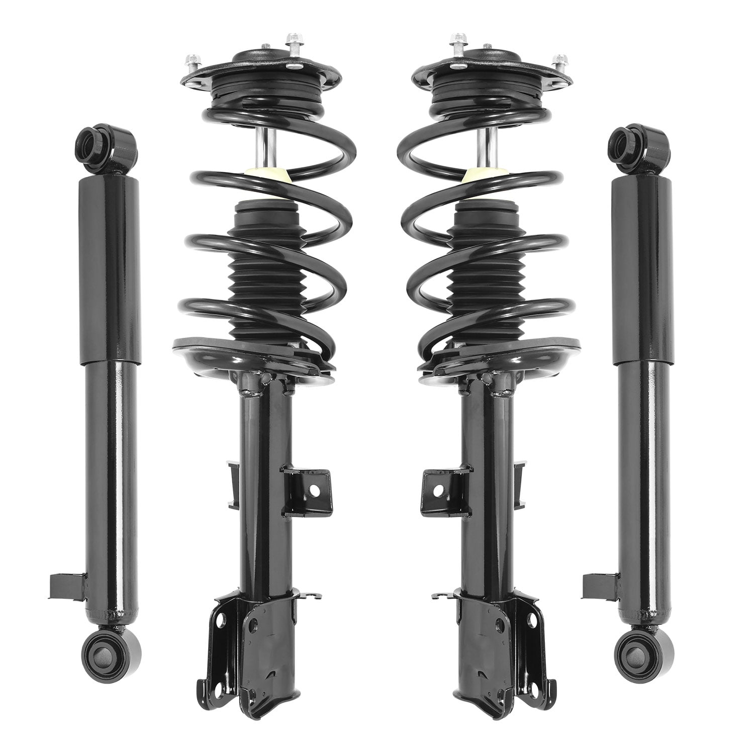 Unity Automotive Front & Rear Complete Strut Assembly Shock Kit Fits 2010-2012 Hyundai Santa Fe, 4-11287-259170-001
