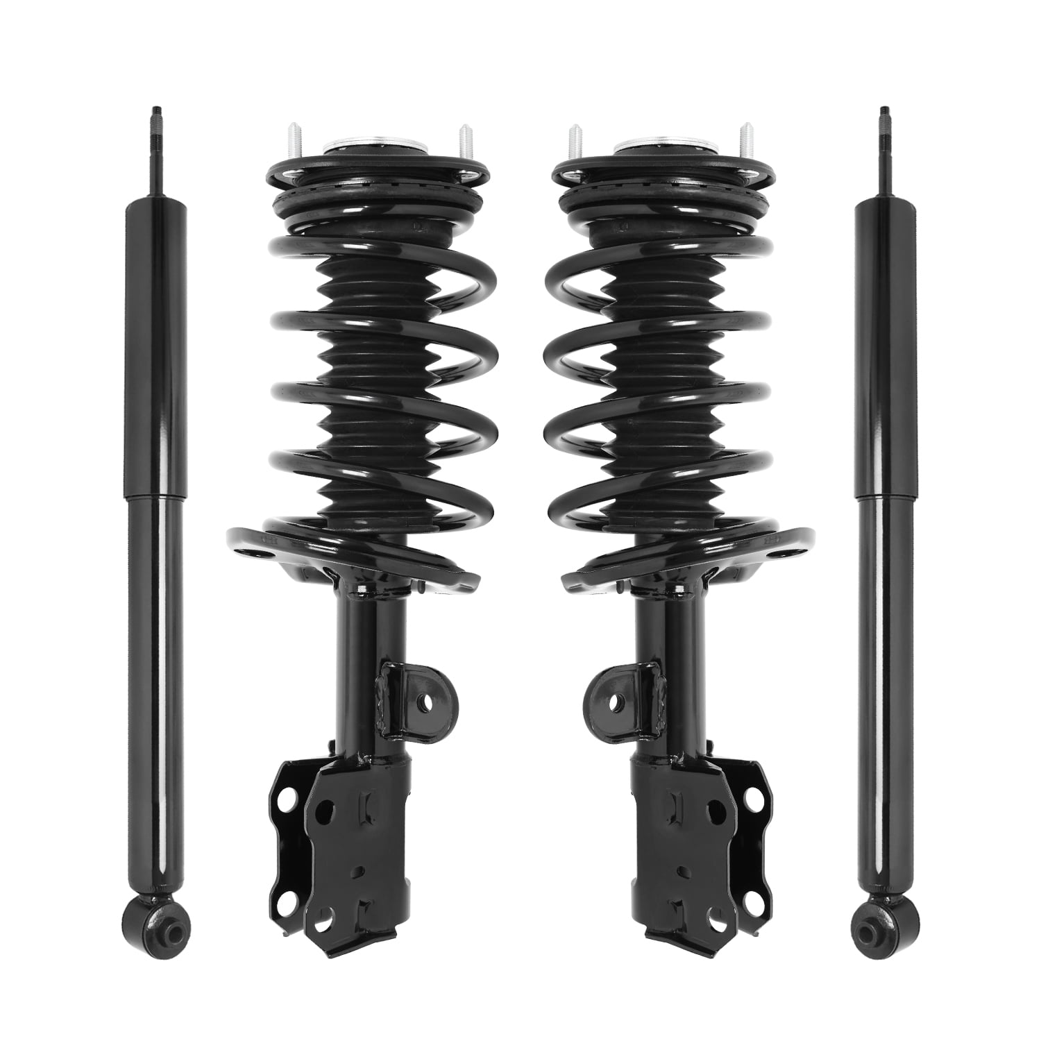 Unity Automotive Front & Rear Complete Strut Assembly Shock Kit Fits 2010-2015 Toyota Prius, 4-11106-254110-001