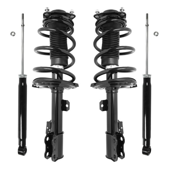 Unity Automotive Front & Rear Complete Strut Assembly Shock Kit Fits 2011-2014 Toyota Sienna FWD, 4-11385-254040-001