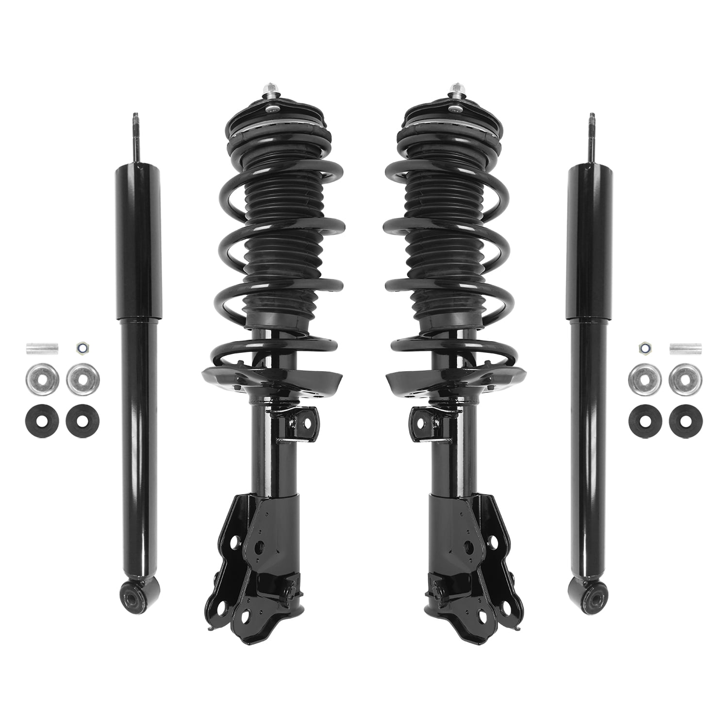 Unity Automotive Front & Rear Complete Strut Assembly Shock Kit Fits 2012-2015 Honda Civic Coupe, 4-11327-253070-001