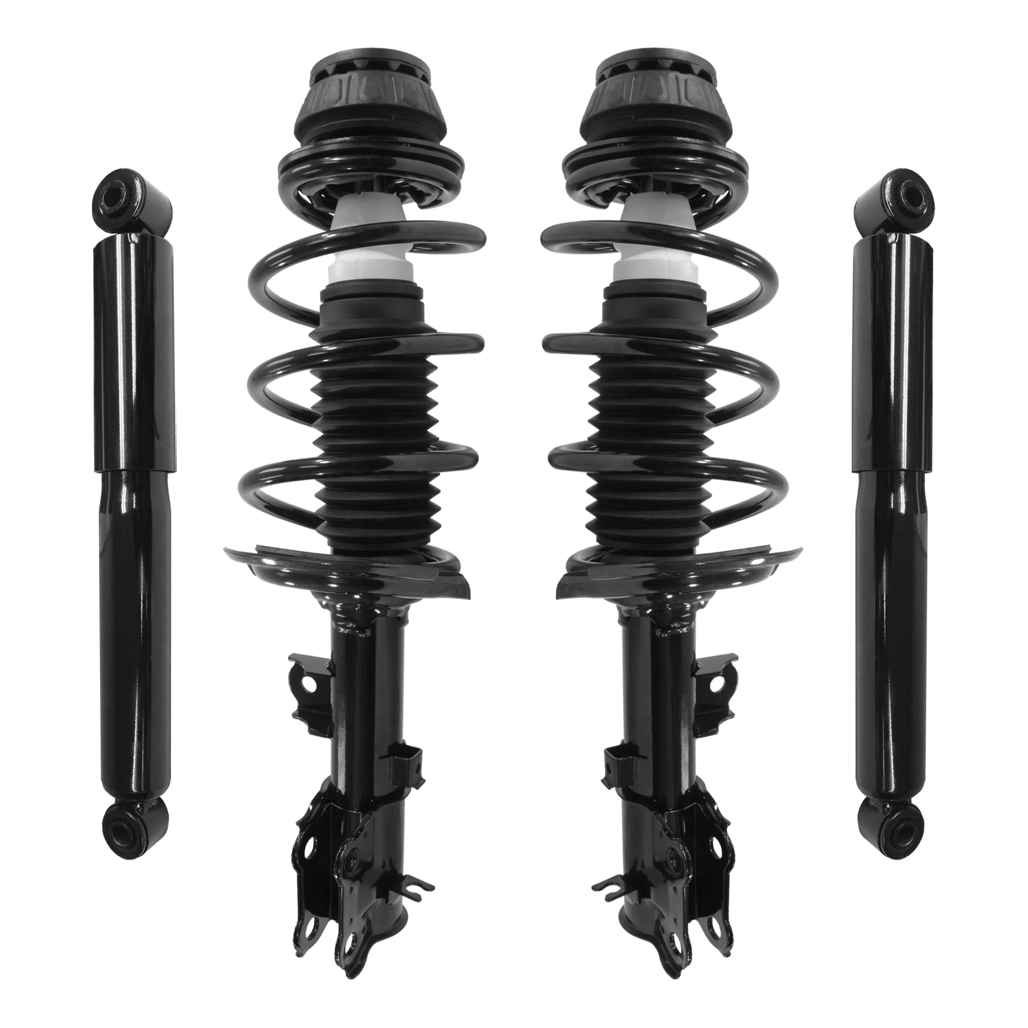 Unity Automotive Front & Rear Complete Strut Assembly Shock Kit Fits 2012-2015 Kia Rio, 4-11185-259180-001