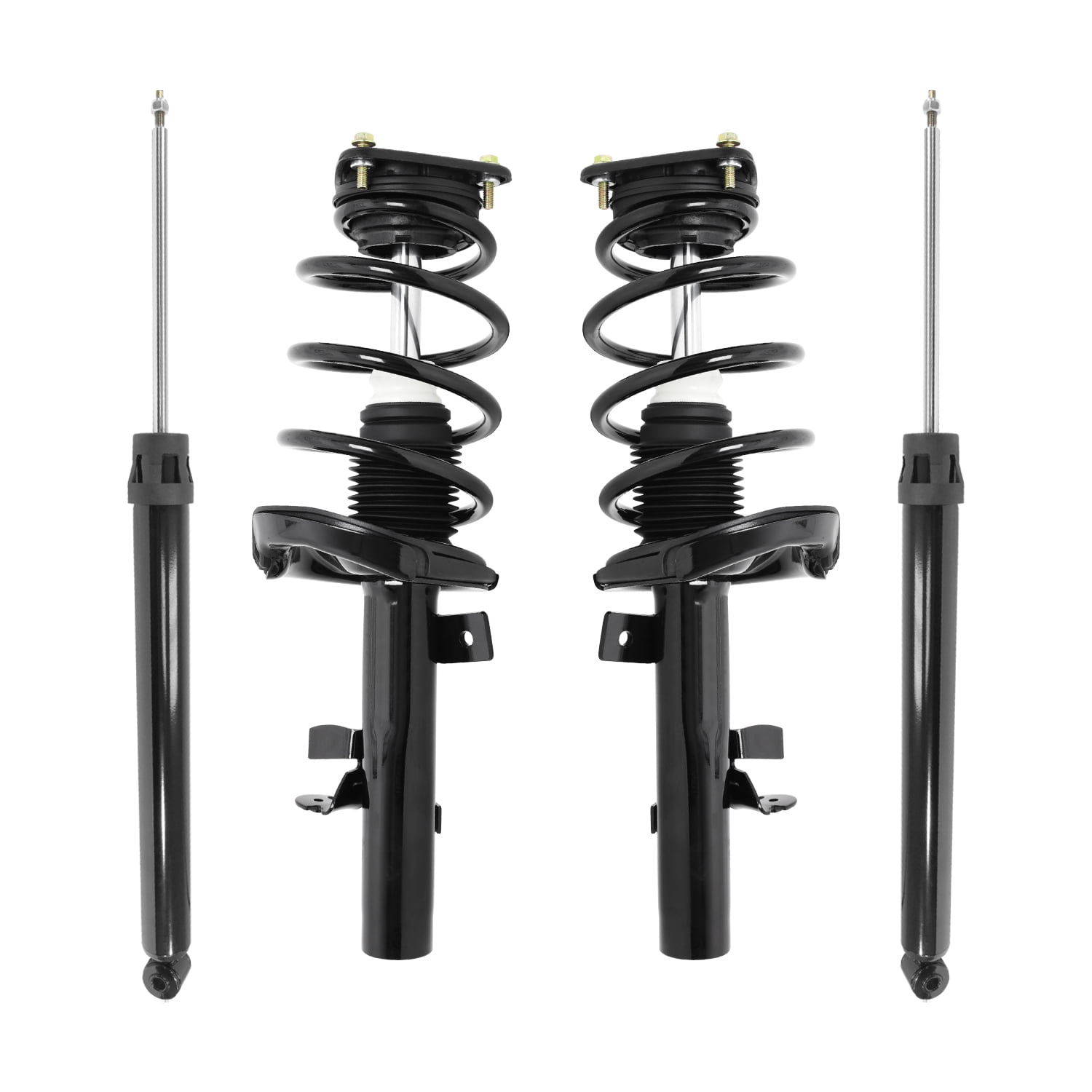 Unity Automotive Front & Rear Complete Strut Assembly Shock Kit Fits 2012-2018 Ford Focus, 4-11085-252150-001