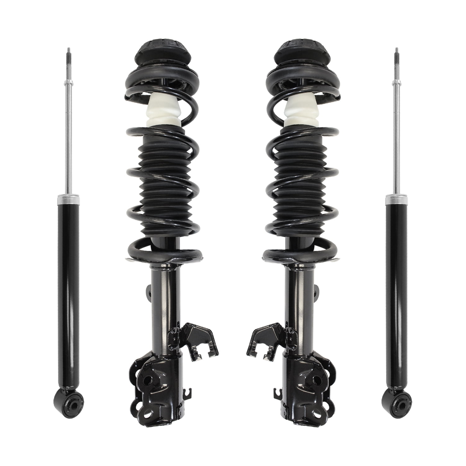 Unity Automotive Front & Rear Complete Strut Assembly Shock Kit Fits 2012-2020 Nissan Versa, 4-11359-255140-001