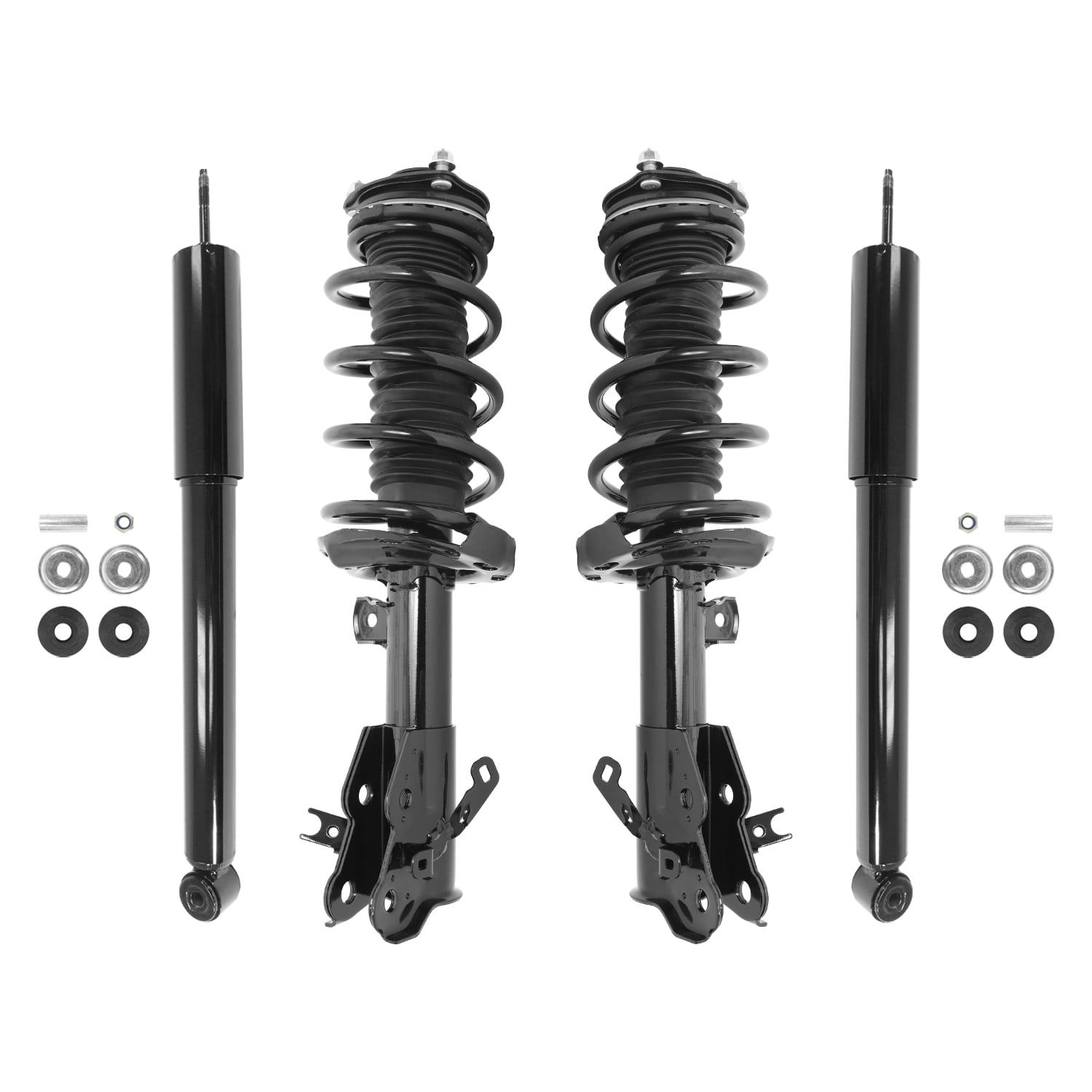 Unity Automotive Front & Rear Complete Strut Assembly Shock Kit Fits 2013-2015 Honda Civic Sedan, 4-11325-253080-001