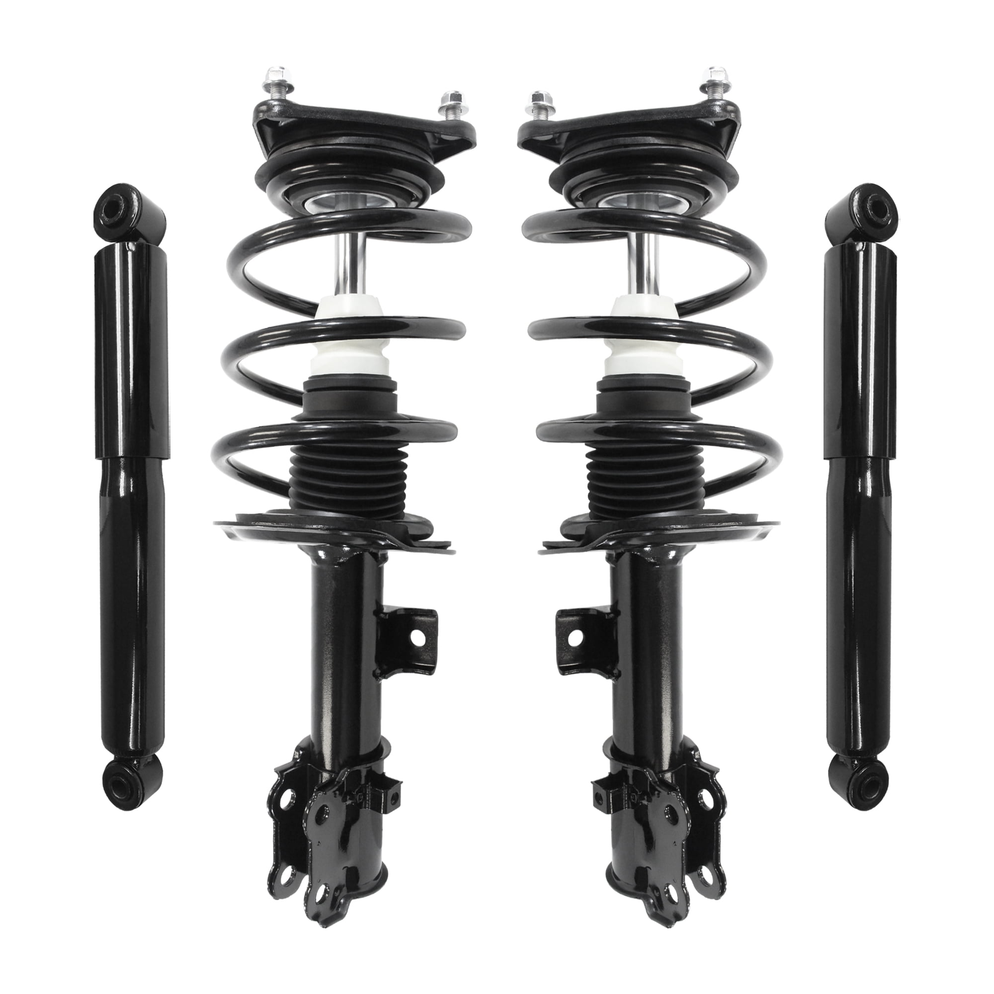 Unity Automotive Front & Rear Complete Strut Assembly Shock Kit Fits 2014-2017 Kia Forte, 4-11187-259180-001