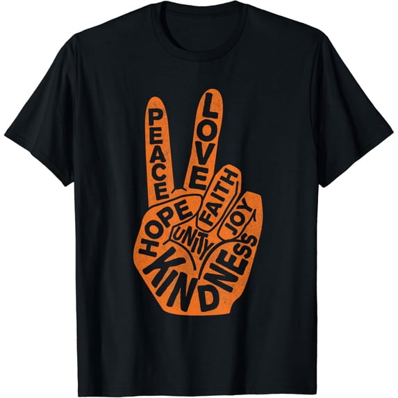 Unity Day Orange Anti Bullying Peace Love Sign Language Tee T-Shirt