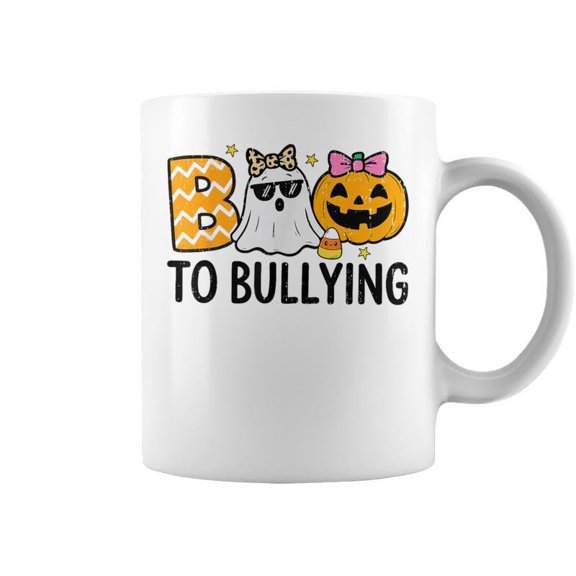 Unity Day Orange Ghost Boo Anti Bullying Halloween N Girl Coffee Mugs