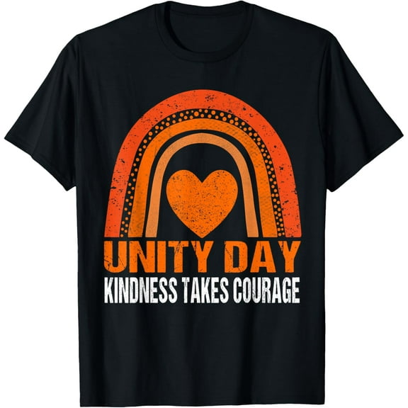 Unity Day Shirt Orange Kindness Takes Courage Unity Day Kids T-Shirt