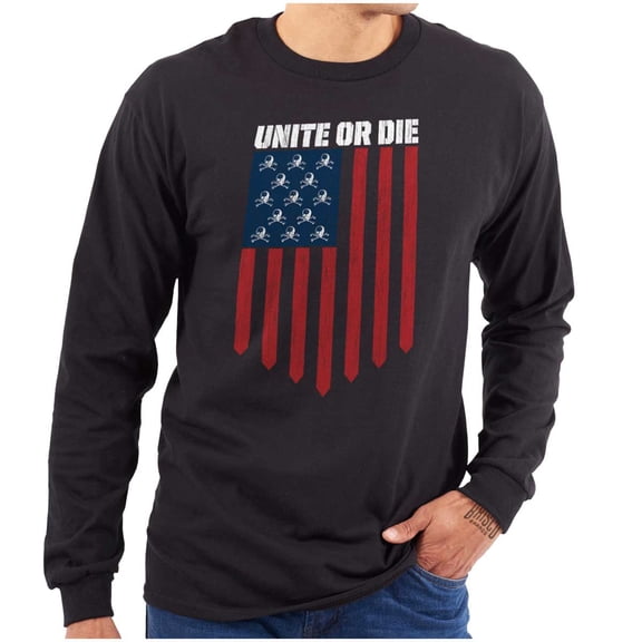Unity Freedom Patriotic American Flag Long Sleeve TShirt Men Women Brisco Brands X