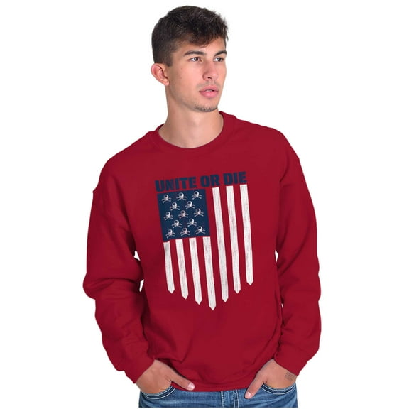 Unity Freedom Patriotic American Flag Sweatshirt for Men or Women Brisco Brands M