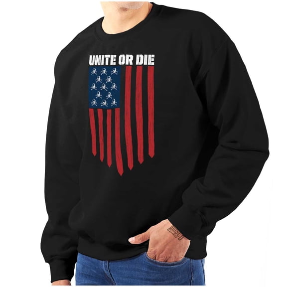 Unity Freedom Patriotic American Flag Sweatshirt for Men or Women Brisco Brands S