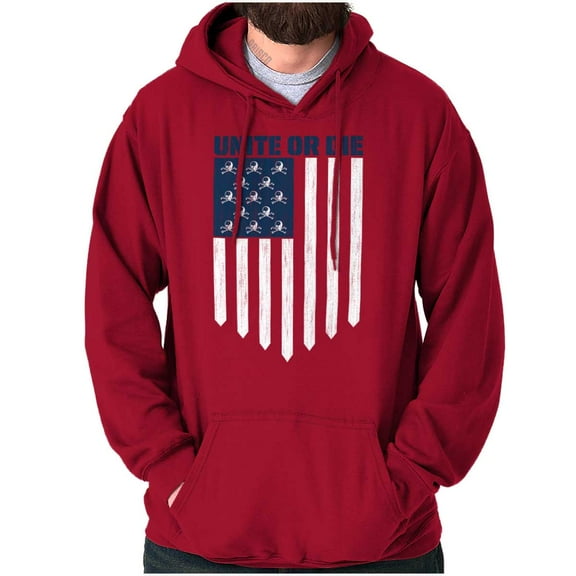 Unity Freedom Patriotic American Flag Unisex Plus Fleece Graphic Hoodie Brisco Brands 3X
