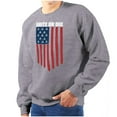 thumbnail image 1 of Unity Freedom Patriotic American Flag Unisex Plus Fleece Graphic Sweatshirt Brisco Brands 5X, 1 of 6