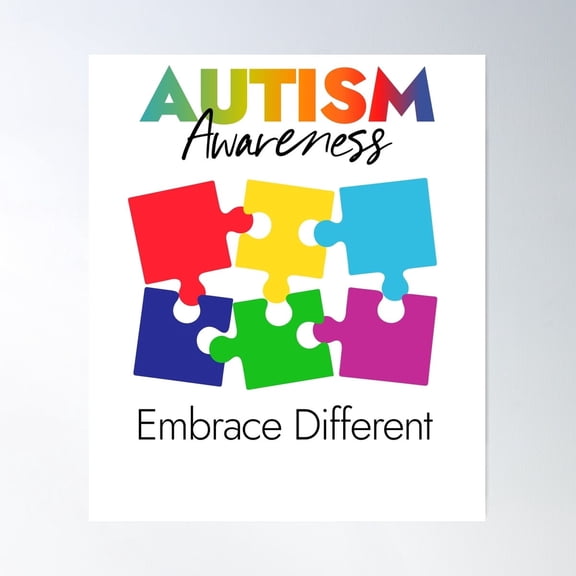 Unity In Diversity Autism Awareness Puzzle Wall Art, Poster Home Decor, Poster Only