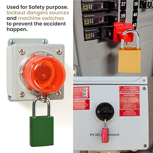 Unity Keyed Alike Aluminum Alloy Lockout Tagout Padlock (10, Green ...