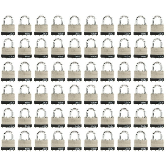 Unity Keyed Differ Laminated Steel Padlock 1-3/4"(45mm) High Security, High Precision Padlock (60 Pack)
