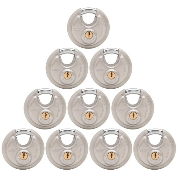 Unity Keyed Padlock 2 3/4''(70mm), Stainless Steel Disc Lock, Round Disc Lock for Self Storage, Storage Unit, Trailer, Truck, Sheds, Fence, Container use