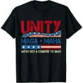 thumbnail image 1 of Unity Maga Maha We've Got A Country To Save American Flag T-Shirt, 1 of 3