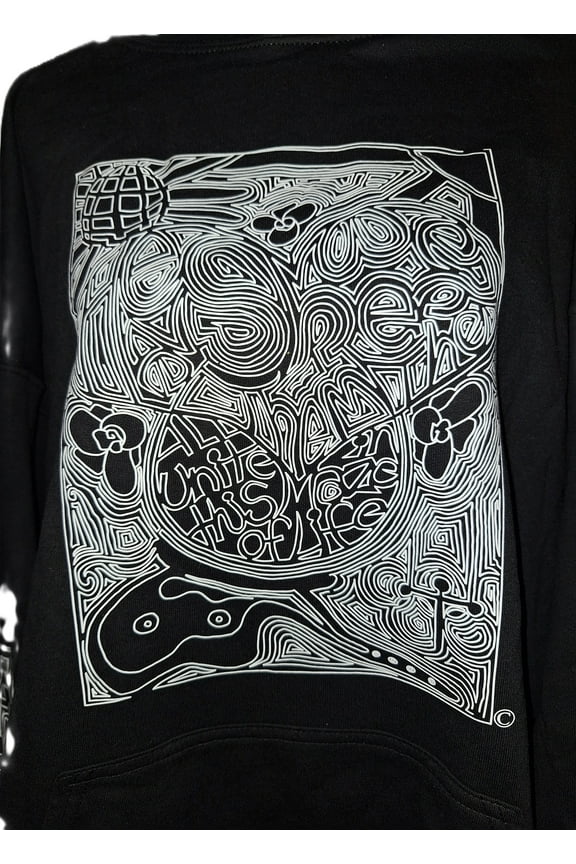 Unity Maze Black T-Shirt XXLarge - Interactive Message Tee - Premium Cotton. Unity Maze Black T-Shirt XXLarge (Unisex).