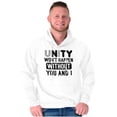thumbnail image 1 of Unity Needs You and I Cute Pun Unisex Plus Fleece Graphic Hoodie Brisco Brands 3X, 1 of 5