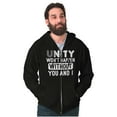 thumbnail image 1 of Unity Needs You and I Cute Pun Zip Up Hoodie Men's Women's Brisco Brands S, 1 of 6