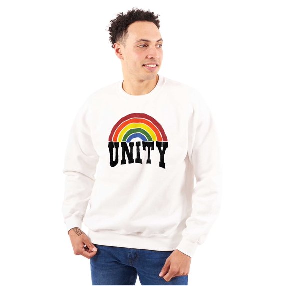 Unity Rainbow Social Justice Equality Unisex Plus Size Sweatshirt Brisco Brands 5X
