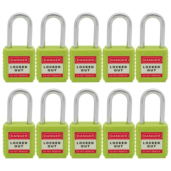 Unity Safety Lockout Tagout Keyed Alike Padlock 1-1/2''(40mm) for Electrical, Machines, Pluming, Circuit Breaker Lockout Locks (10 Pack)