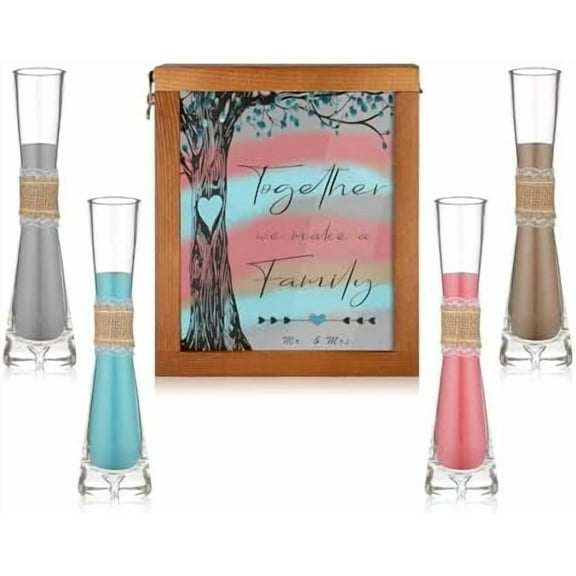 Unity Sand for Wedding Ceremony Set,Sand Ceremony Kit for Wedding Unity Ideas,Weddings Ceremonies Sets for Bridal Party,Unities Candle Alternative,Beach Outdoor Weddings Decor