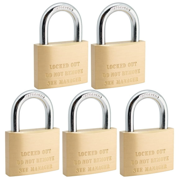 Unity Solid Brass Keyed Alike Padlock 50mm(2") for Self Storage Container Truck Trailer (5 Pack)