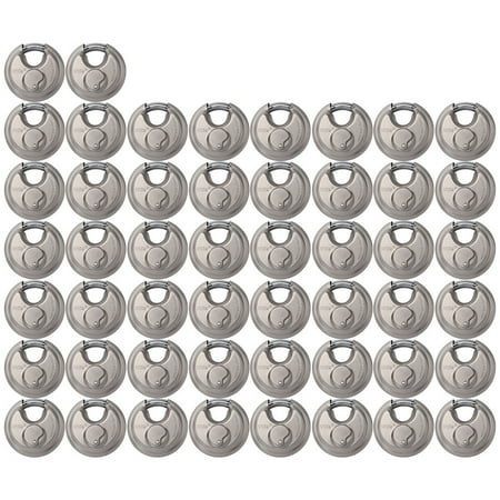 Unity Stainless Steel Disc Padlock Keyed Alike 2-3/4''(70mm) for Self-storage, Container, Mobile Storage, Truck, Trailer use(50 Pack)