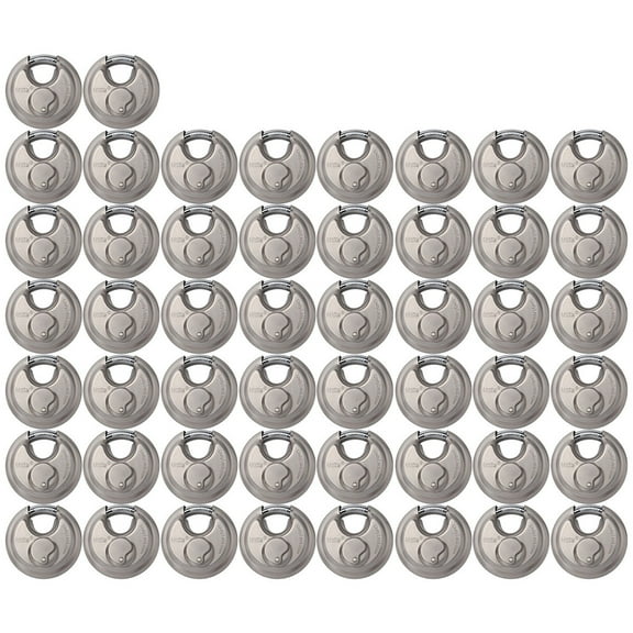 Unity Stainless Steel Disc Padlock Keyed Alike 2-3/4''(70mm) for Self-storage, Container, Mobile Storage, Truck, Trailer use(50 Pack)