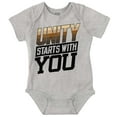 thumbnail image 1 of Unity Starts With You Social Justice Romper Boys or Girls Infant Baby Brisco Brands NB, 1 of 6