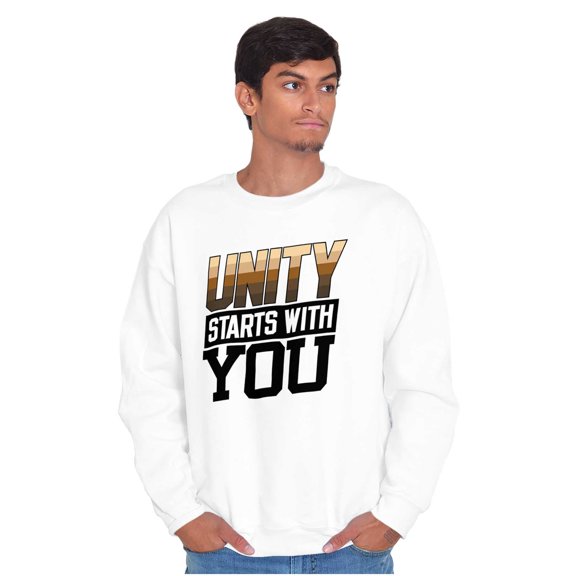 Unity Starts With You Social Justice Unisex Plus Fleece Graphic Sweatshirt Brisco Brands 3X