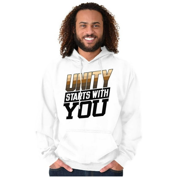 Unity Starts With You Social Justice Unisex Plus Fleece Graphic Hoodie Brisco Brands 4X