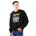 thumbnail image 1 of Unity Starts With You Social Justice Unisex Plus Fleece Graphic Sweatshirt Brisco Brands 2X, 1 of 5