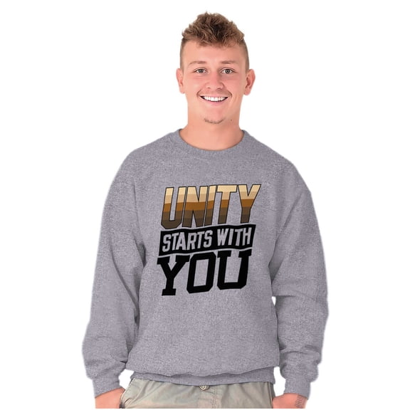 Unity Starts With You Social Justice Unisex Plus Fleece Graphic Sweatshirt Brisco Brands 4X