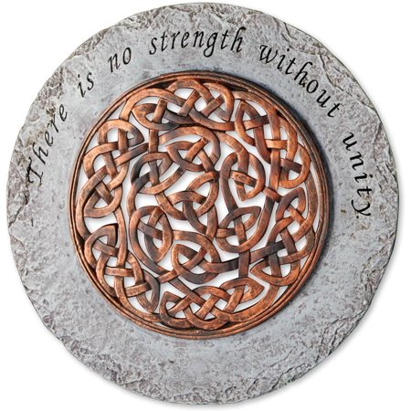 Unity Strength Bronze Endless Knot 12 Inch Polyresin Decorative Stepping Stone