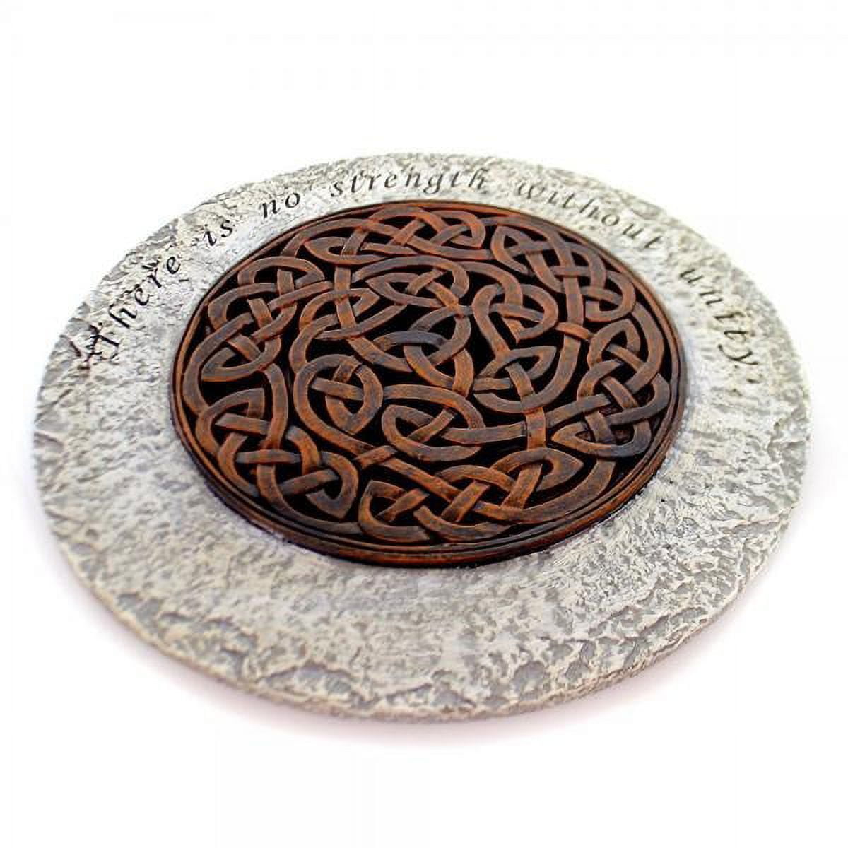 Gray and Bronze Polyresin Celtic Knot Stepping Stone