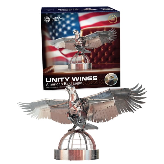 Unity Wings Silver Armor DIY Model Kit Build-It-Yourself Mechanical Eagle, Unassembled Premium Collectible Kit (Silver Armor, DIY)