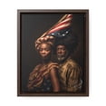 thumbnail image 1 of "Unity and Heritage: A Colorful Patriotic Portrait" - Framed Canvas Wrap, 1 of 2